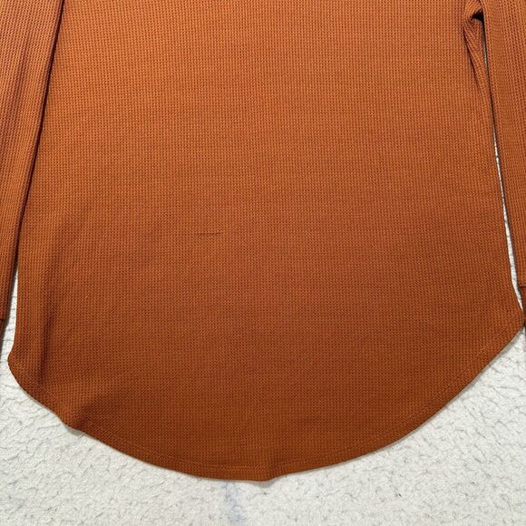 LuLaRoe Round Hem Women's Medium Burnt Orange Cowlneck Waffle Knit Sweater - Picture 7 of 13
